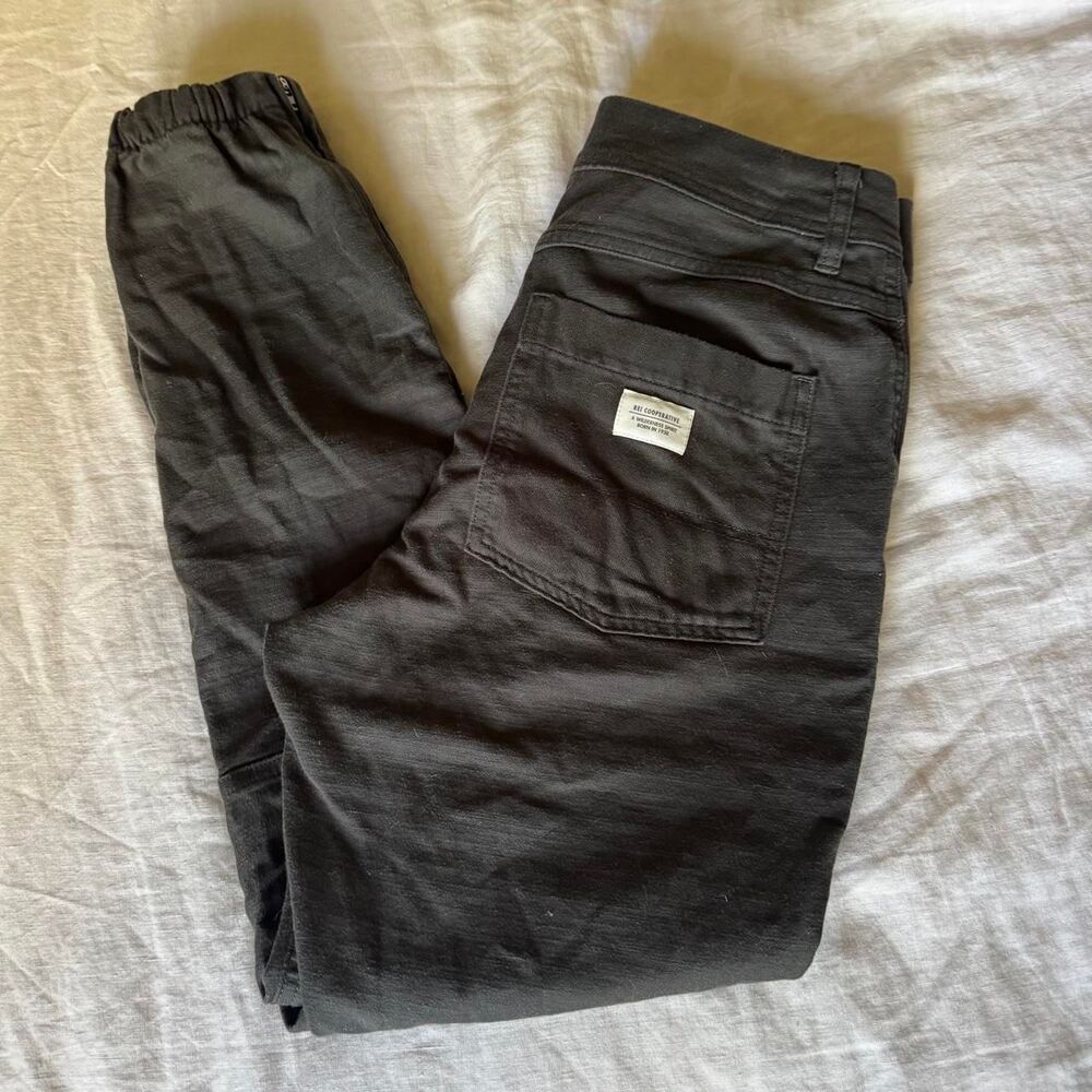 REI Trailsmith Cargo Canvas Joggers Dark Grey Size 8 Gorpcore Hiking Outdoors